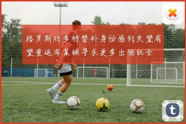 格罗斯对多特替补身份感到失望有望重返布莱顿寻求更多出场机会